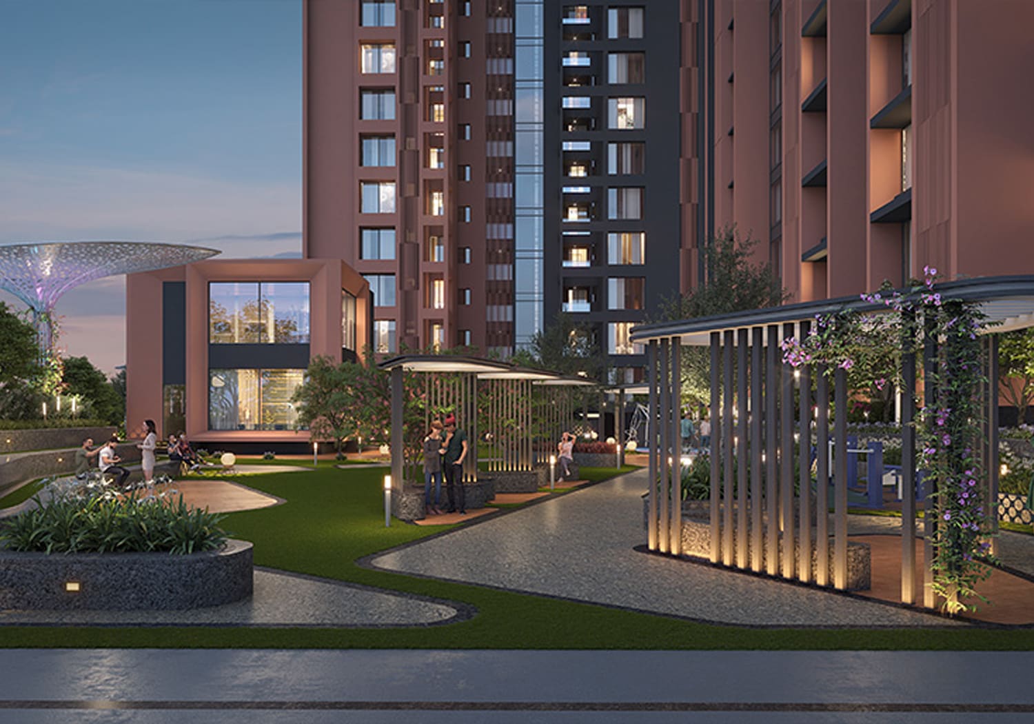 Exterior view of ANP Pune &mdash; photo gallery, images, brochure, amenities, cost sheet, price breakup, availability details, RERA number, RERA certificate, possession date, layout plan, logo, floor plan, master plan, and location map showcasing project highlights and features.