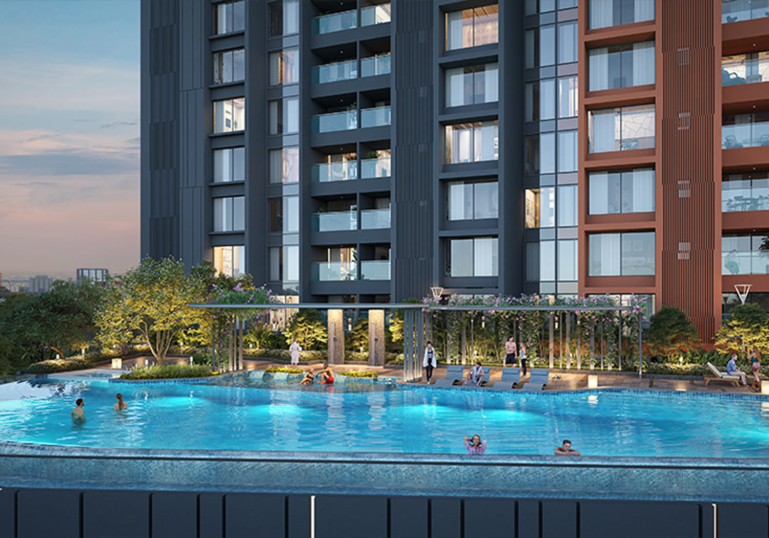 Exterior view of ANP Pune &mdash; photo gallery, images, brochure, amenities, cost sheet, price breakup, availability details, RERA number, RERA certificate, possession date, layout plan, logo, floor plan, master plan, and location map showcasing project highlights and features.